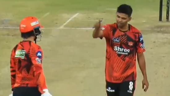 SRH practice match turns heated; Ishan Kishan gets a fiery send-off from Zeeshan Ansari